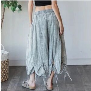 Oli & Hali | Casual Wide Leg Cinch Pants - Slate